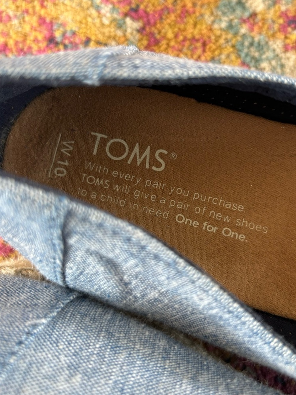 Toms | Women’s Light Blue Heathered Espadrille Peep-Toe Platform Sansals Size 10 - Picture 10 of 13